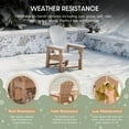 thumbnail image 2 of WestinTrends Malibu Kids Outdoor Adirondack Plastic Patio Chair (Set of 2), Teak, 2 of 15