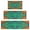 Symmetric Geometric Pattern, variant on Teal Geometric Boho Pattern Kitchen Rugs Sets Of 3,Kitchen Runner Rugs Non Skid Washable,Decorative Kitchen Floor Mats for Kitchen,Sink,Laundry,17"x30" 17"x47" 17"x59"