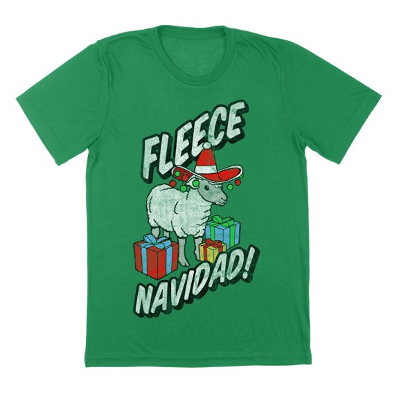 Fleece Navidad Humor Christmas Graphic Irish Green Mens T-Shirt