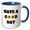 Blue/White, variant on 3drose, Image of Quote About Have a Good Day with Sunflower, 15oz Mug