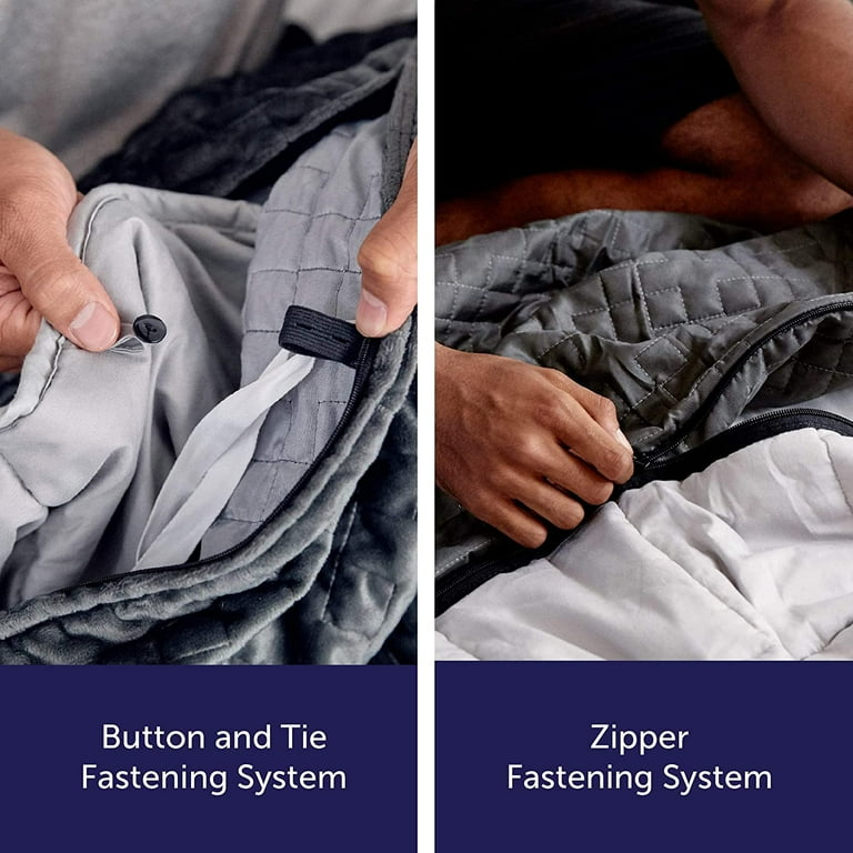 Blanket Weighted Blanket for Adults 15lbs White 48 x72 Twin Single The Original Weighted Blanket for Sleep Cotton Made Blanket with Washable Removable Microfiber Duvet Cover Walmart