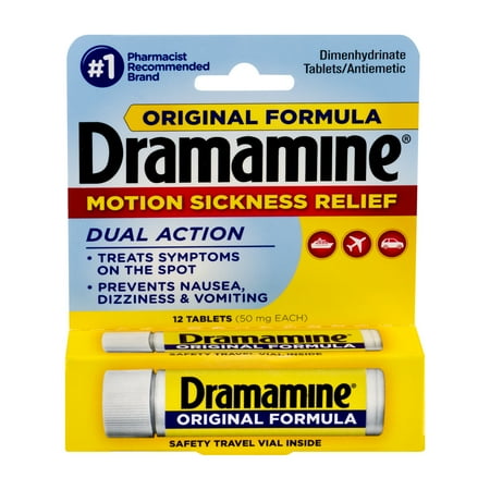Dramamine Original Formula Dimenhydrinate Tablets Dual Action - 12 CT12.0 CT