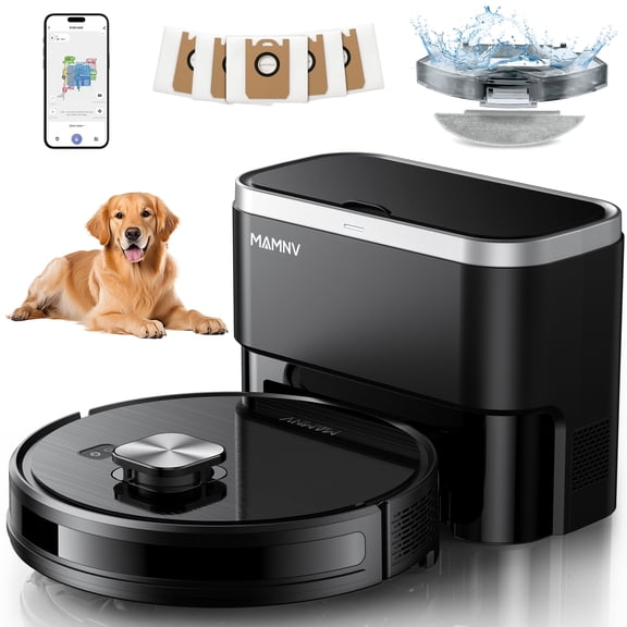 Robot Vacuum and Mop 11500pa Suction Robotic Cleaner with Laser Home Mapping and 85 Days Self Empty Station Pet Friendly Anti-Tangle