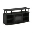 thumbnail image 3 of Furinno Jensen Open Shelving Storage Fireplace Entertainment Center for TV up to 55 Inch, Americano/Black, 3 of 7