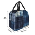 thumbnail image 2 of KLL Indigo Patchwork Quilt Print Insulated Lunch Bag Women, Reusable Cute Tote Lunch Box for Adult & Men, Leakproof Cooler Lunch Bags for Work Office Travel Picnic, 2 of 6