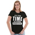 thumbnail image 4 of Time Think Cute Optimistic Gym Womens Slim Fit Graphic Tee Brisco Brands S, 4 of 5