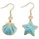 thumbnail image 1 of BRIGHTFUFU 1 par de pendientes asimétricos en forma de tachapas de verano en forma de estrella, 1 of 7