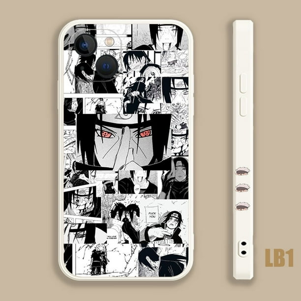 Carcasa Para Tecno Camon 18 18P 18T Spark Go 2022 Anime Japonés Negro itachi uchiha manga WZH22 Funda Para Teléfono Borde Cuadrado