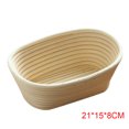 thumbnail image 4 of Inteprter Cesta de mimbre de varios tamaños, redonda ovalada rústica para fermentación de pan, cesta de mimbre, cuenco para hornear, Herramientas y accesorios para hornear 28*14*8cm, 4 of 6