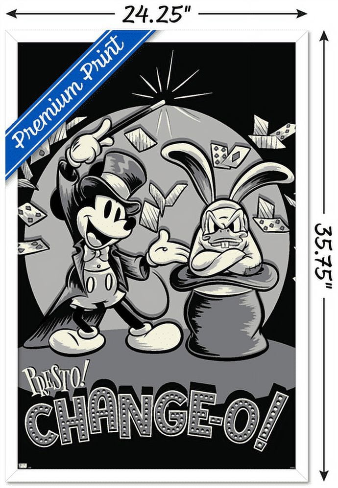 Disney Mickey Mouse - Presto Change-O Wall Poster, 22.375" x 34", Framed