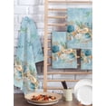 thumbnail image 2 of Beach Coastal Blue Kitchen Dish Towels for Drying Dishes Set of 3, Nautical Shell Starfish Coral Summer Waffle Weave Microfiber Hand Tea Bathroom Towels Quick Dry & Absorbent Towel 15.7x23.6, 2 of 7