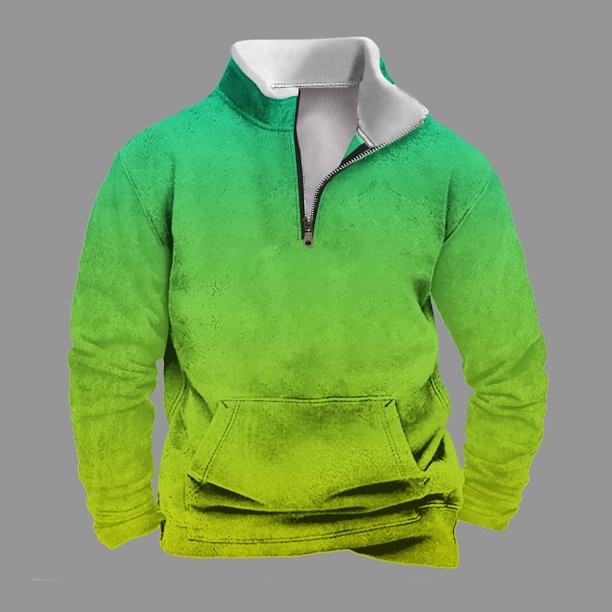Sudadera sin capucha para hombre, informal, a la moda, con cuello alto, estampado de calaveras, cremallera, jersey de manga larga, blusa de poliéster para hombre