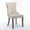 Beige, variant on PORKISS Upholstered Dining Chairs Set of 2, Armless Side Chairs with Backstitching Nailhead Trim and Solid Wood Legs, Modern Velvet High Back Chairs, Golden