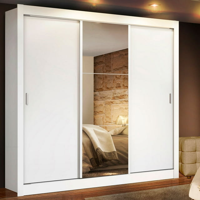 Ropero Closet Madesa Lyon 3 Puertas 1 y Espejo B