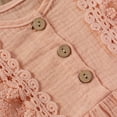 thumbnail image 4 of AMERTEER Bébé Fille 2 Pièces Ensemble Sans Manches Coton Lin Bandeau, 4 of 5
