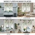 thumbnail image 3 of Sage Green Eucalyptus Swag Curtains for Kitchen/Bedroom/Living Room, Summer Spring Weeping Leaves Botanical Scalloped Curtains 63 Inch Long, Window Swag Topper Curtains Valances 2 Panels Set 36"x63", 3 of 8