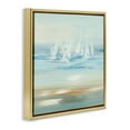 thumbnail image 4 of Stupell Industries Brushed Sailboat Fleet Coastal Painting Gold Floater Framed Canvas Art Print Wall Art, 25 x 25, 4 of 10