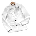 thumbnail image 2 of Saco Entallado de Mujer Elegante y Versátil Blanco Extra Grande, 2 of 4