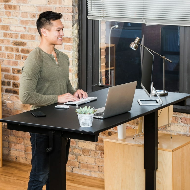 Stand up desk store crank adjustable height rolling standing desk outlet