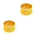 thumbnail image 3 of bedienty Knitting Rings Finger for Protection Thimble Adjustable Sewing Loop Specially-designed Crochet Tools for Home Yarn Crafts Thicken Gold Ring 2Set, 3 of 6