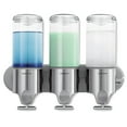 thumbnail image 1 of Simplehuman Triple Wall Mount Shower Pump, Shampoo and Soap Dispensers, 1 of 4