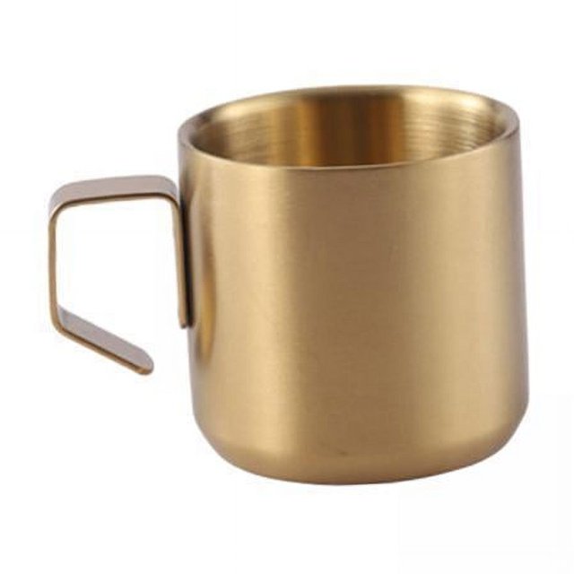 Taza de senderismo,Taza de café Taza de picnic de doble pared portátil,Taza de café de acero inoxidable 304 Mango antideslizante,Taza de agua de acero inoxidable con asa para exteriores,Taza