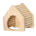 thumbnail image 4 of Jaula de madera para hámsteres enanos, escondite, decoración, juguetes para hacer ejercicio. aguja, 4 of 9