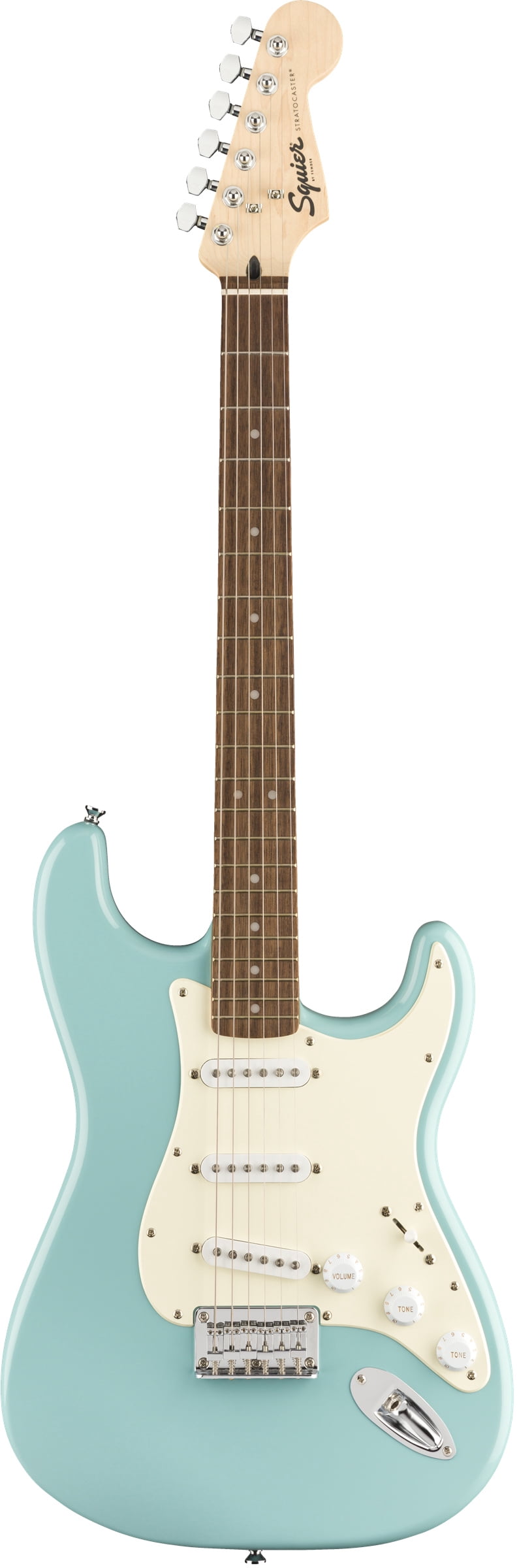 Fender Squier Bullet Stratocaster Hard Tail - Tropical Turquoise Bundle with Gig Bag, Tuner, Strap, Picks, and Austin Bazaar Instructional DVD