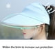 thumbnail image 4 of Sombrero para el sol plegable de ala ancha con cremallera, gorra para el cuello con bloqueo UV, sombrero para el sol de playa para verano al aire libre, 4 of 5