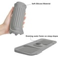 thumbnail image 4 of Faucet Silicone Drying Mat:Extra Large Faucet Mat for Kitchen Sink,Faucet Draining Mat for Easy Drainage and Clean,Sink Faucet Mat Splash Guard for Kitchen Bathrooms,17.7" x 5.5" (Dark Gray), 4 of 13