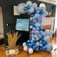 thumbnail image 4 of Kit de globos AIOZX de látex azul metálico de 60 piezas, 12", 4 of 7