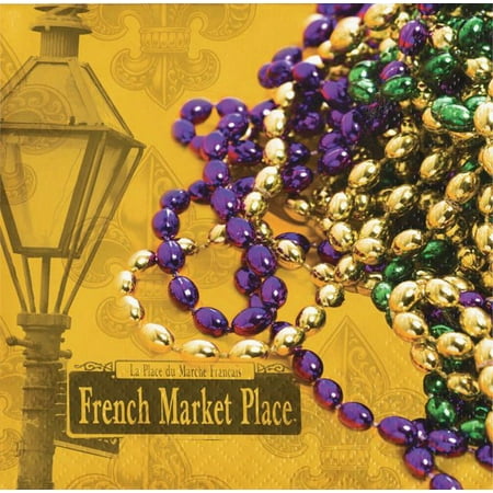 Masks of Mardi Gras 16 Ct Beverage Napkins 2 Ply Paper