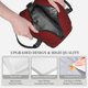 thumbnail image 3 of Disketp Red Geometric Lonchera Térmica para Mujer y Hombre, Bolsa de Almuerzo Reutilizable e Impermeable para Trabajo, Viajes y Picnic, 3 of 7