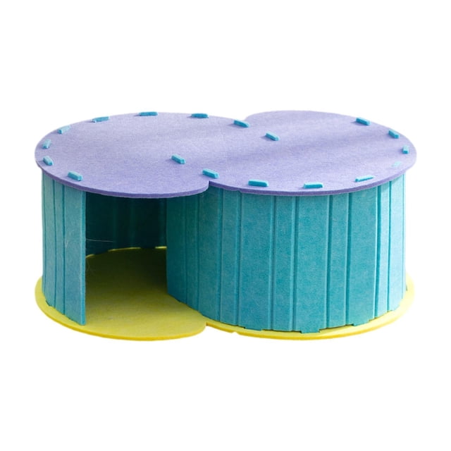 Milaget Cat Tunnel Collapsible Lightweight Interactive Hideaway for Sleeping Playing Blue