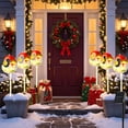 thumbnail image 4 of Hyknon 5 Pack Solar Christmas Pathway Lights, Warm LED Waterproof Outdoor Stake Lights with Auto On Dusk, Wire Free Garden Ground Lamps for Yard Walkway Holiday Decor, 4 of 6