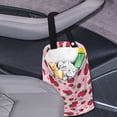 thumbnail image 3 of Yuyamidu Strawberry Car Garbage Bag for Back Seat Front Seat Flower Car Trash Can Bin Pink Car Trash Bag Auto Accessories One-handed Strap Car Storage Bags, 3 of 7