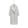 thumbnail image 5 of LOVZFMLL Vestes pour Femmes Manteau Chaud à Manches Longues en Laine d'Agneau avec Revers, 5 of 5