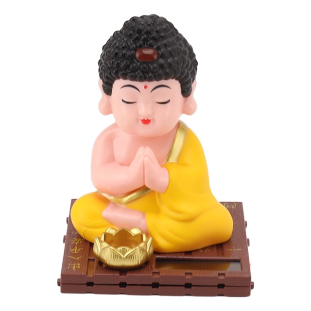 Buddha Mascot, Solar Powered Widely Used Buddha Figurine Lifelike For Bedroom