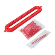 Tachiuwa Long Knitting Loom Knitter Tool Crochet Loom Shawl Stitch Weaving Tools Sewing Tools for Handicraft Lovers Blankets Shawl Red