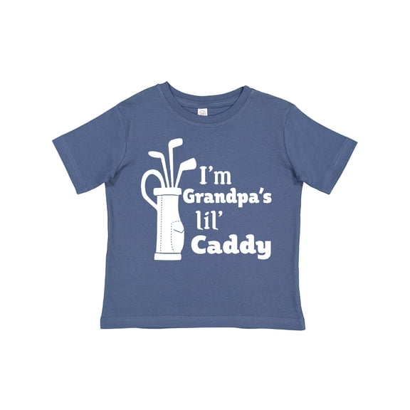 Inktastic I'm Grandpa's Lil' Caddy Golf for Kids Boys or Girls Toddler T-Shirt