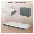 thumbnail image 3 of Bennium Memory Foam Tri-Fold Mattress, 4” Foldable Floor Mattress with Storage Bag & Removable Cover, Cool Gel Memory Mattress with Bamboo Fabric for Guest Room, Living Room, RV, Camp ( XL), 3 of 9