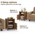 thumbnail image 6 of 4 Ever Winner Farmhouse Barn Door Rustic Dark Oak Storage Nightstands 2-Pack, 6 of 9