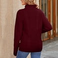 thumbnail image 4 of ASFGIMUJ Hot Style High Necked Sweater Women's Autumn And Winter New Solid Color Knitted Top Temperament High Necked Bottoming Shirt Red L, 4 of 4