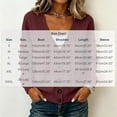 thumbnail image 3 of Ovbmpzd V-Neck Fall Womens Tops Cardigan Wine Fuzzy Sweater Long Sleeve Lightweight Casual Tops,L, 3 of 6