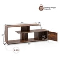 thumbnail image 3 of Costway 60" TV Stand with Charging Station Storage Shelves Industrial Entertainment Center, 3 of 10