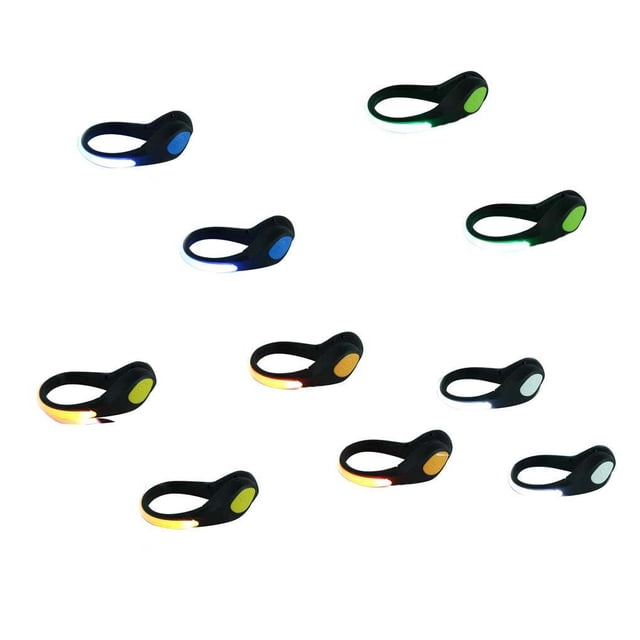 2pcs Outdoor Luminous Shoe Clips LED Sports Safety Night LED Luminous Shoe Running Warning Lamp Light
