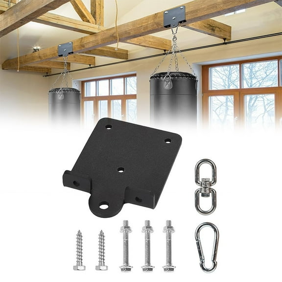 Steel Wall Mount Punching Bag Hanger Heavy Duty Training Sandbag Hook with Swivel Chain for Boxing Muay Thai Taekwondo Home Gym Equipment