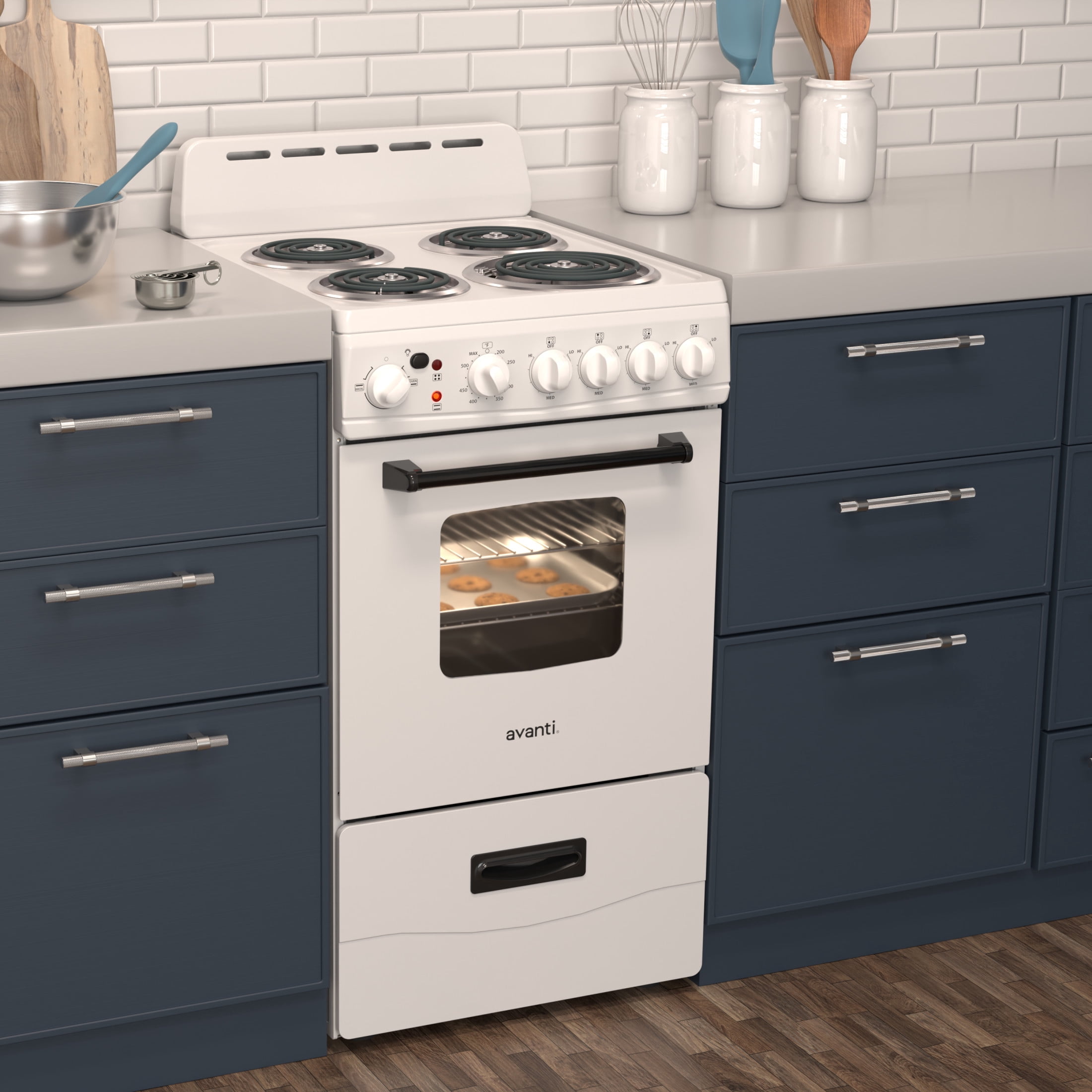 Avanti 20" Electric Range Oven with Framed Glass Door, in White (ERU200P0W)