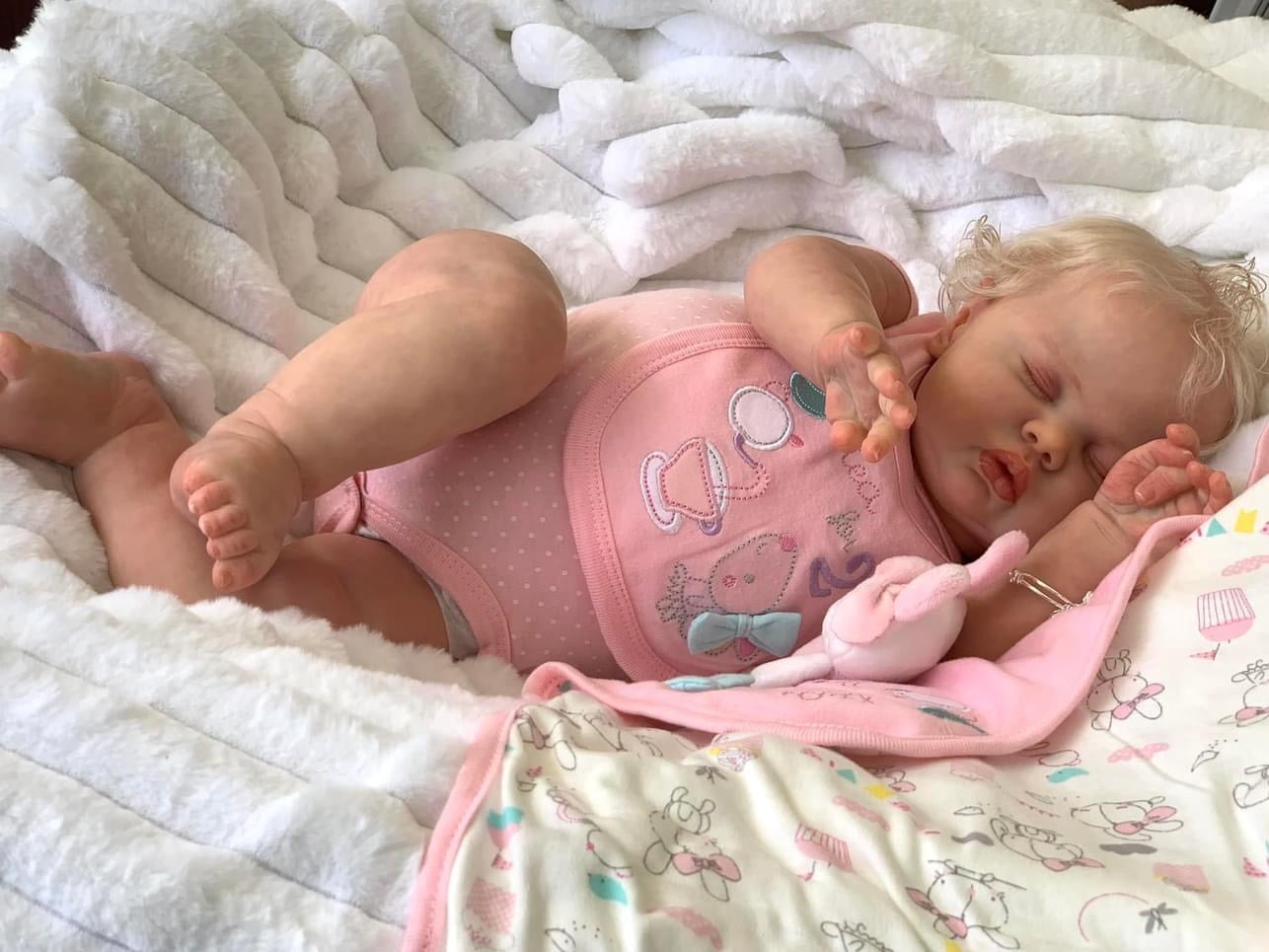 iCradle Lifelike Reborn Baby Dolls 24 inch Handmade Realistic Toddler Dolls Girl Pickle Cloth Body Newborn Babies Rooted Hair With Clothes Set Kids Age 3+