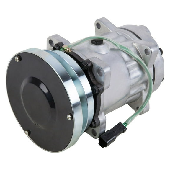 AC Compressor & 153mm V-Belt A/C Clutch For Caterpillar Replaces Sanden SD7H15 4468 4604 8107 CAT 3E-1906 24v - BuyAutoParts